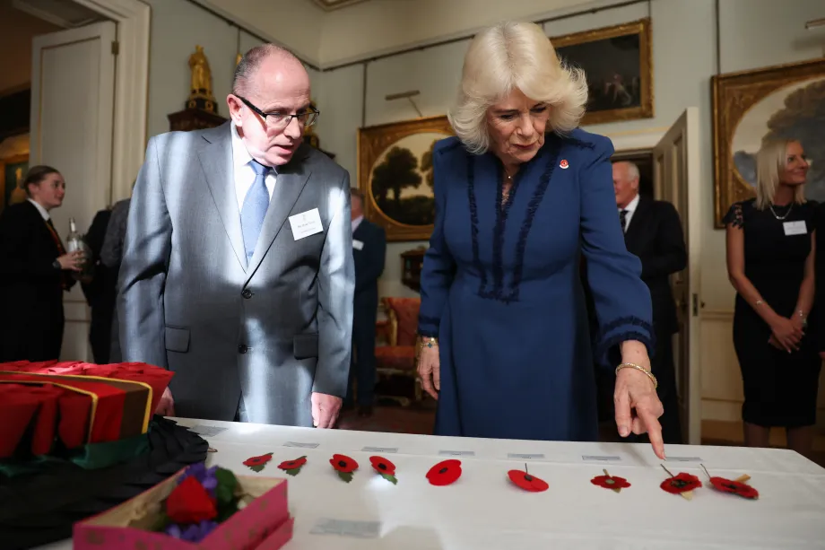 The Queen hosts a reception for the Poppy Factory