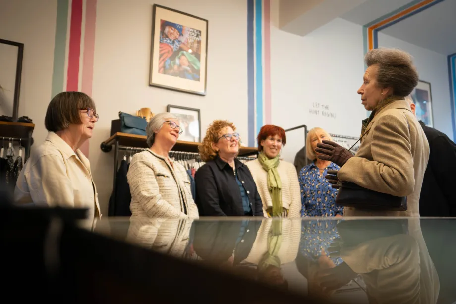 The Princess Royal visits a Save The Children shop, Wandsworth