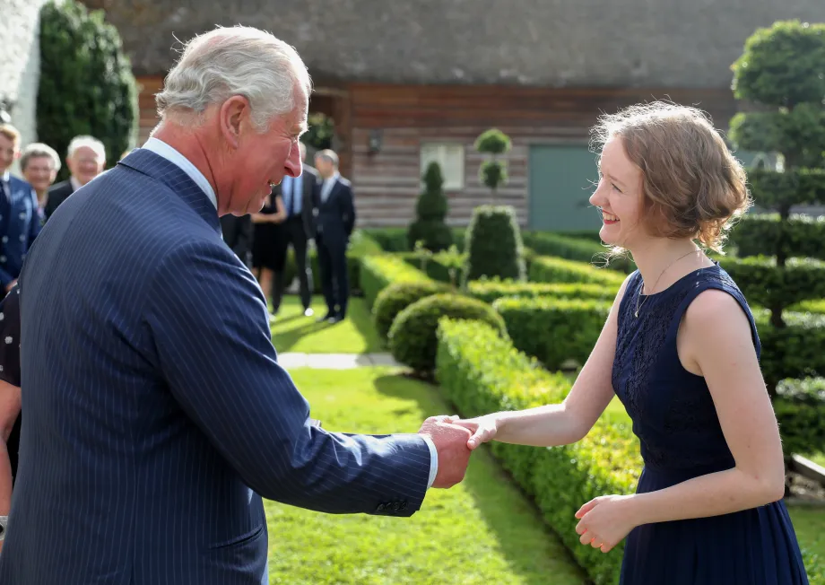 The King with the Royal Harpist