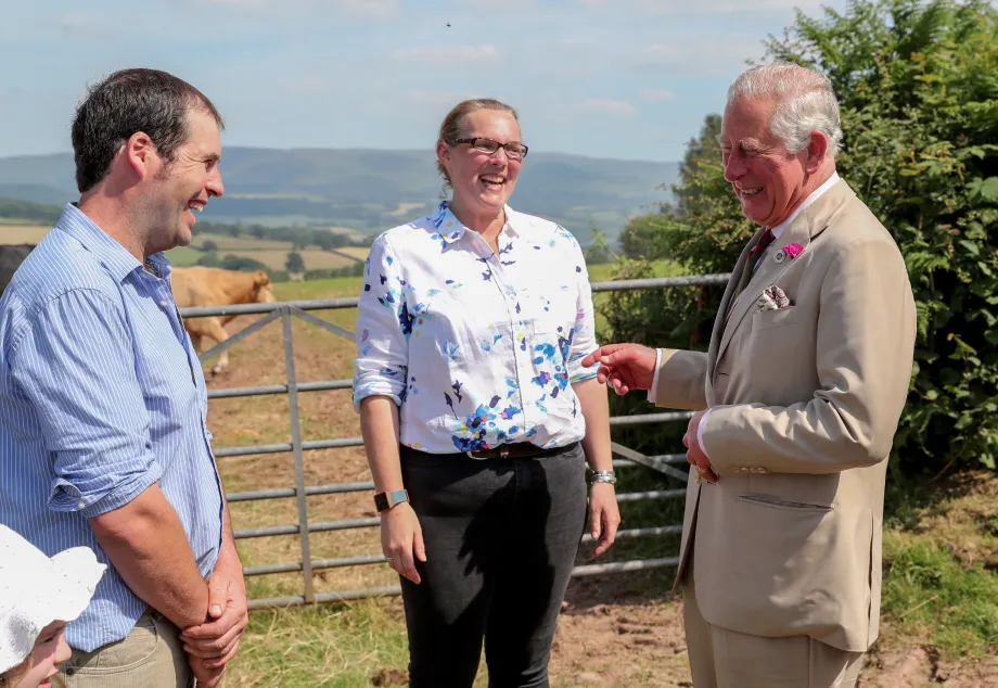 The King visits a farm