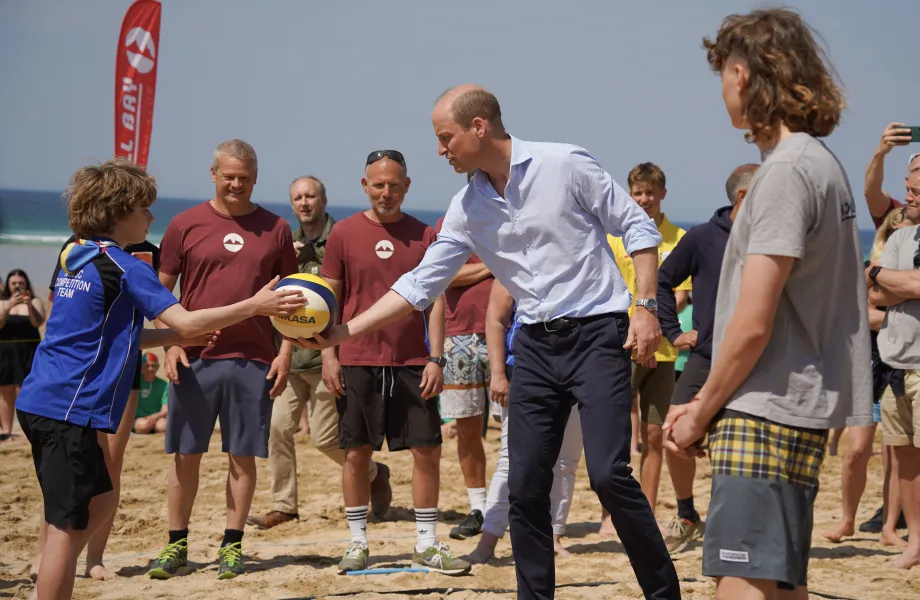 The Duke of Cornwall vists Newquay