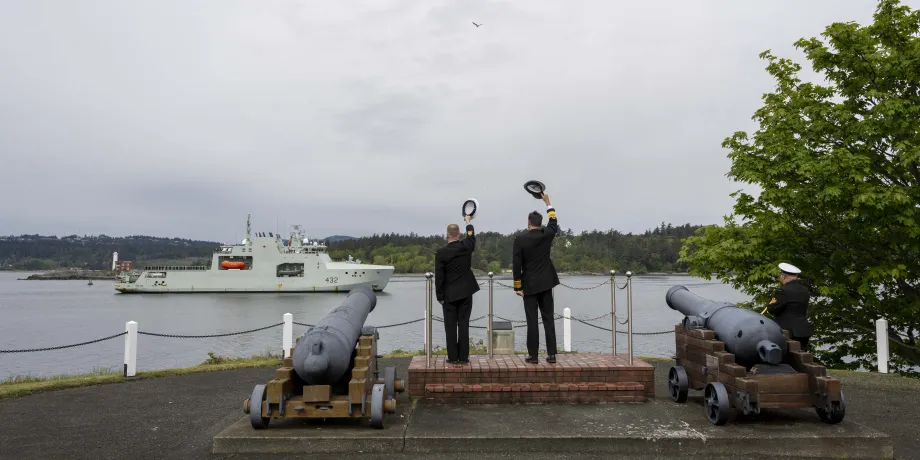 The Princess Royal attends the Commissioning Ceremony for the HMCS Max Bernays 