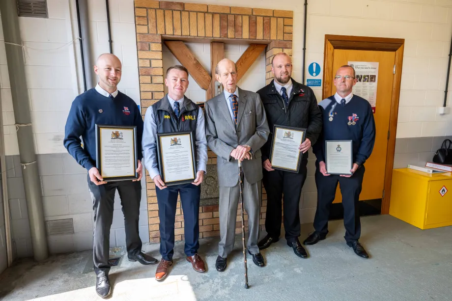 The Duke of Kent visits Fraserburgh to mark 55 years as President of RNLI