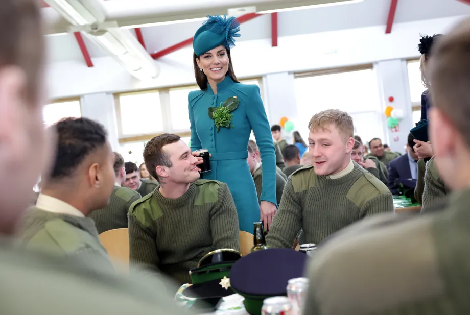 The Princess of Wales visits The Irish Guards