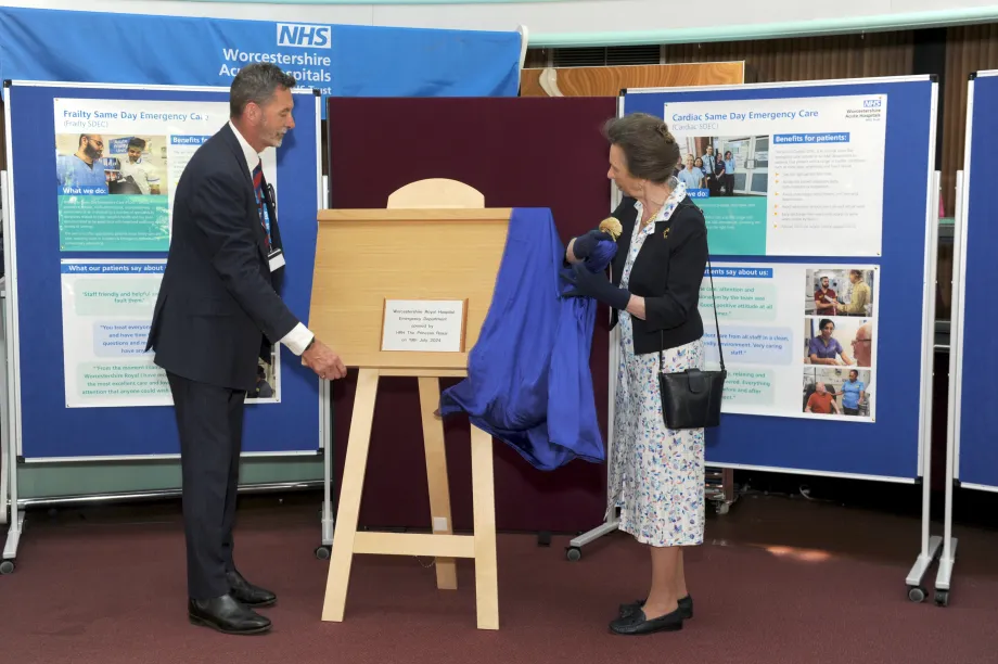 The Princess Royal visits Worcestershire Royal Hospital