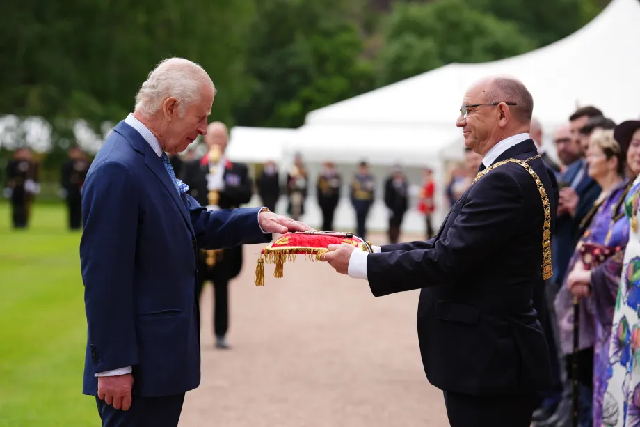 The King during the Ceremony of the Keys