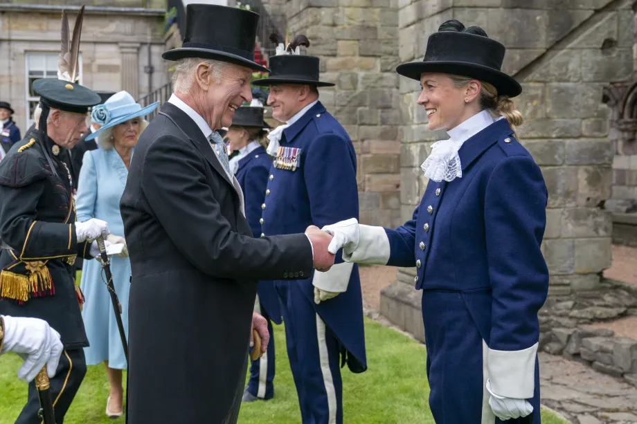 The King at a Garden Party during Holyrood Week