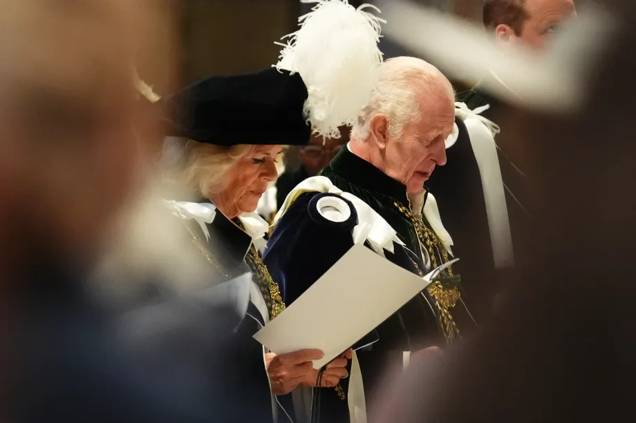 The King and Queen attend the Order of the Thistle Service
