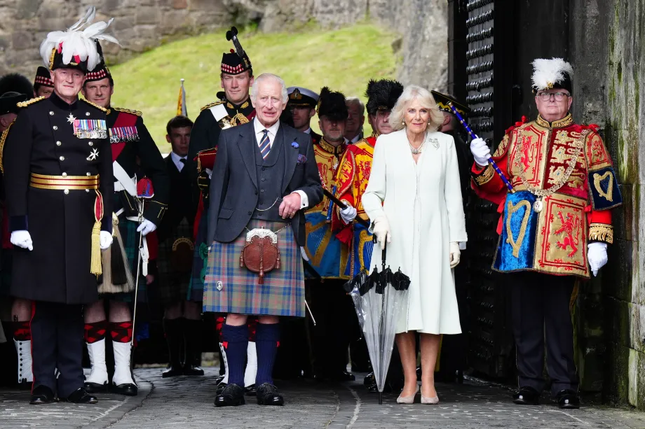 The King and Queen at Edinburgh Castle