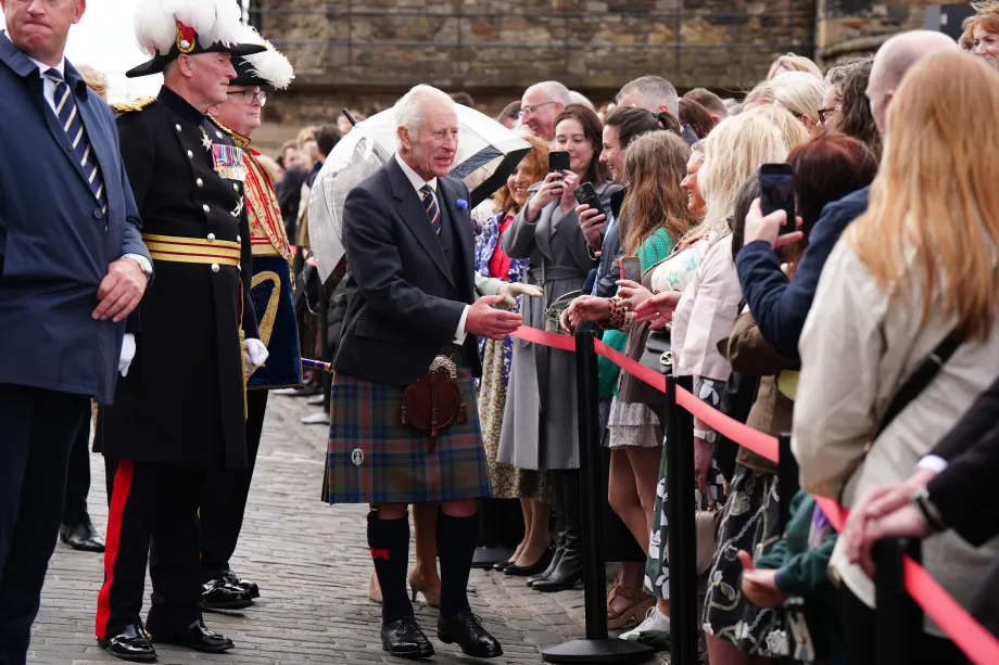 The King and Queen at Edinburgh Castle