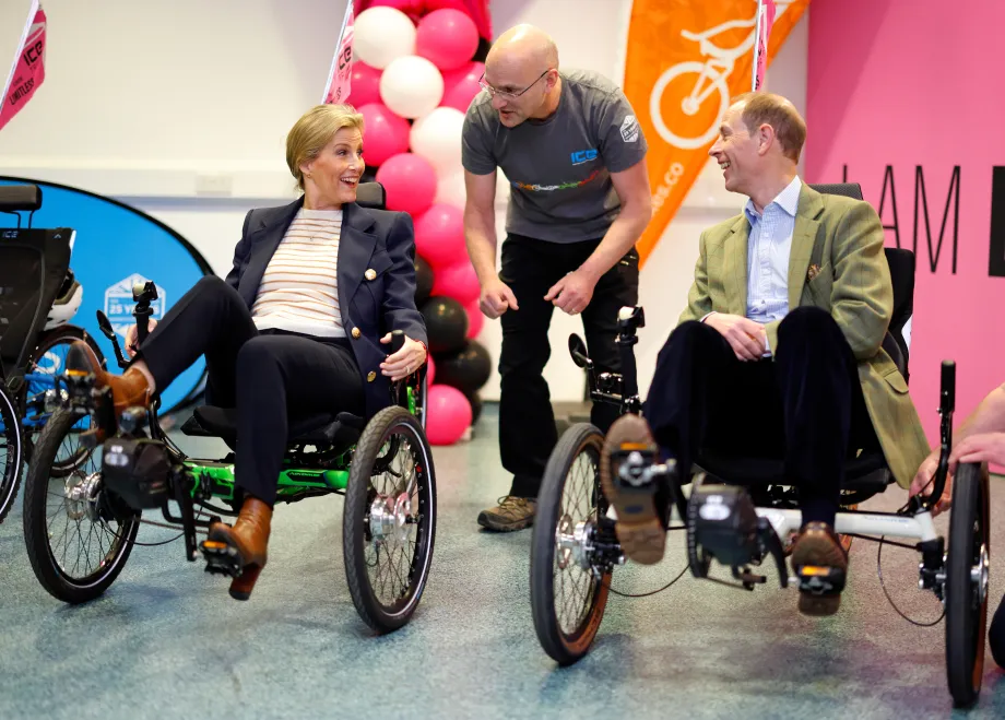 The Duke and Duchess of Edinburgh visited the National Cycling Centre in Manchester