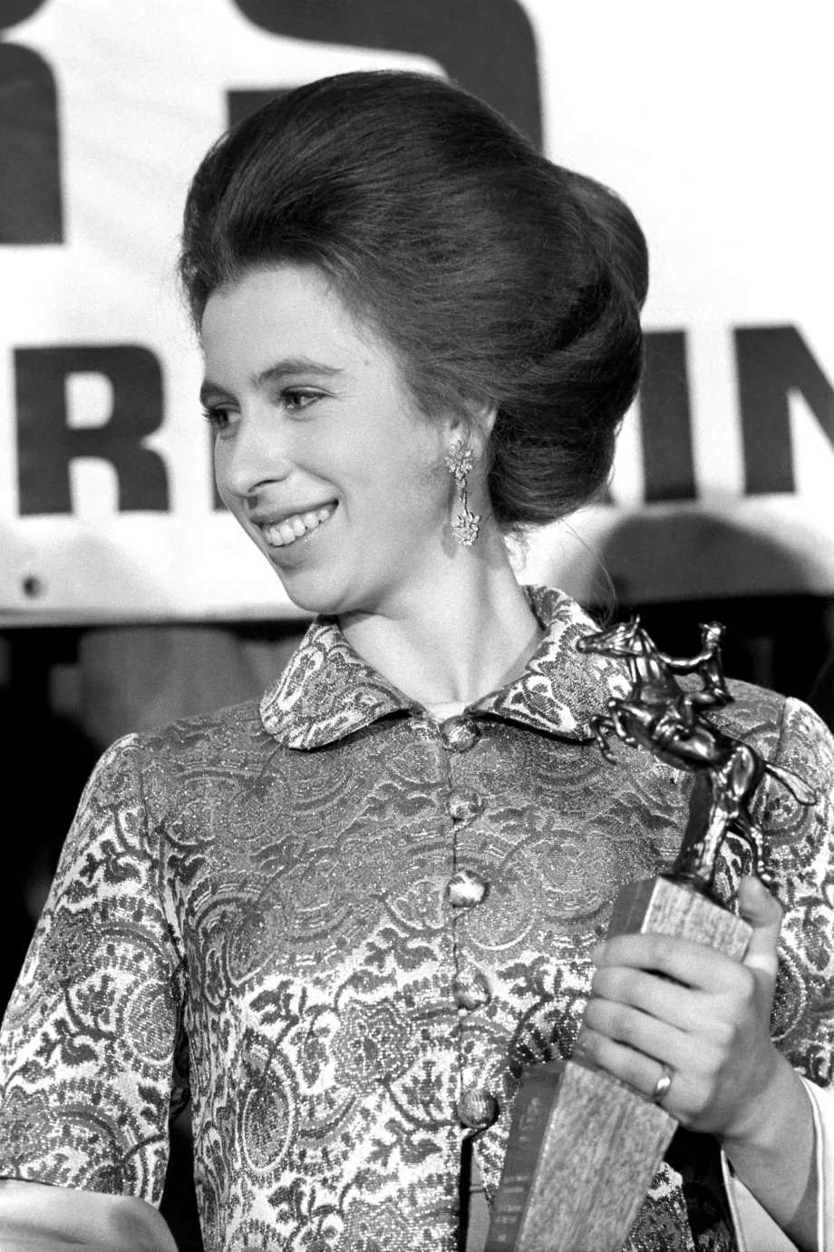 The Princess Royal with her Sportswoman of the Year award