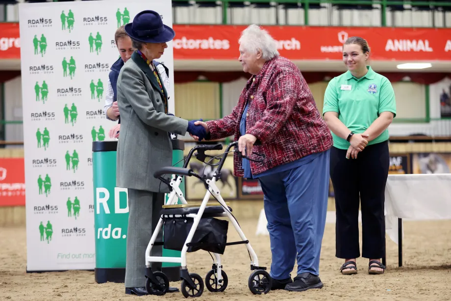 The Princess Royal attends an event with Riding for the Disabled