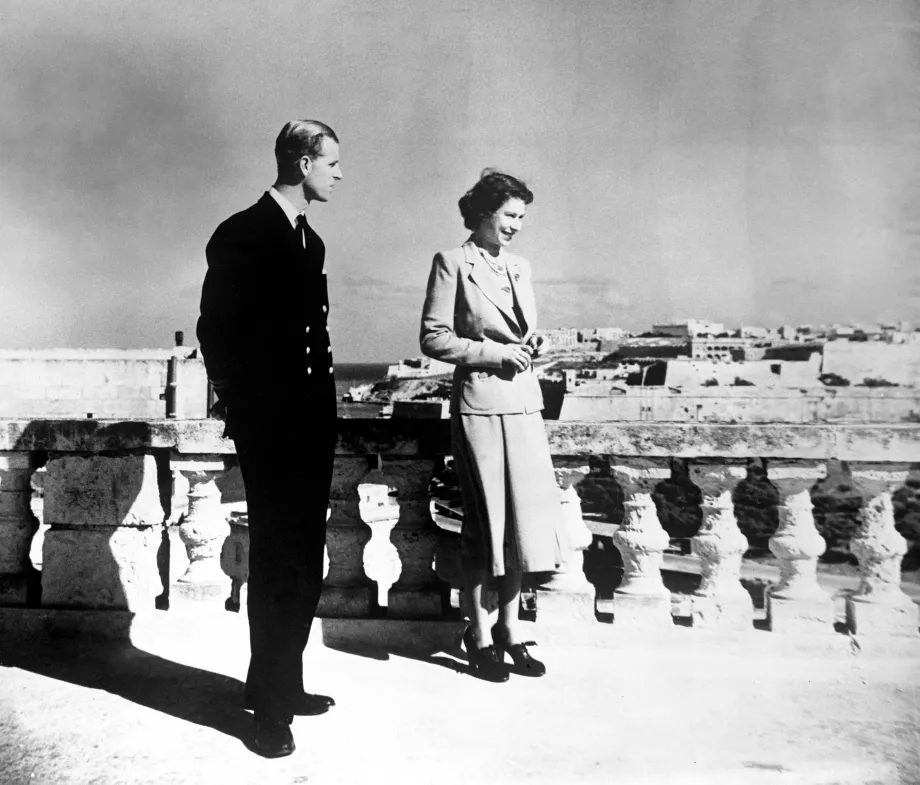 Princess Elizabeth and Prince Philip in Malta in 1949
