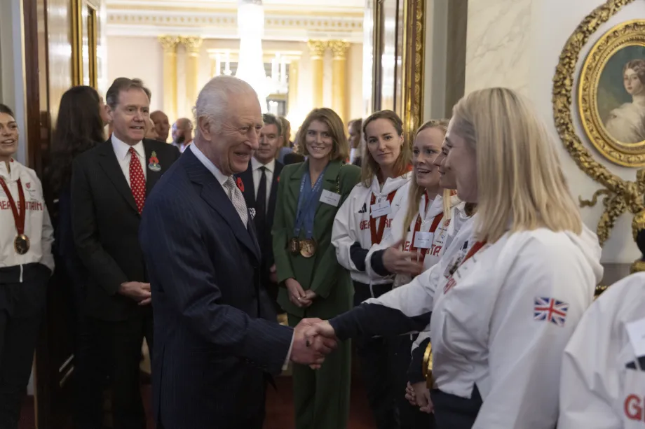 The King with Olympians and Paralympians