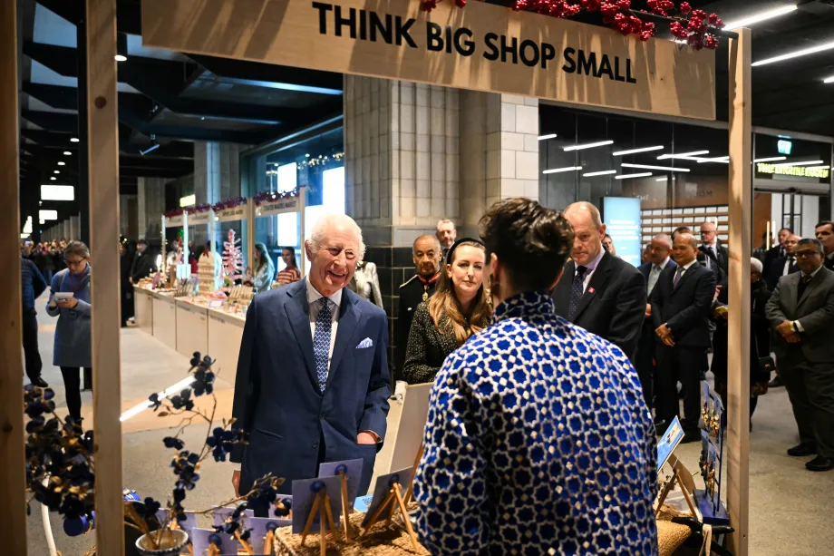 The King tours the Curated Christmas Market