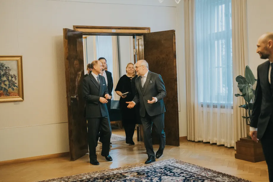 The Duke of Edinburgh meets the President of Estonia