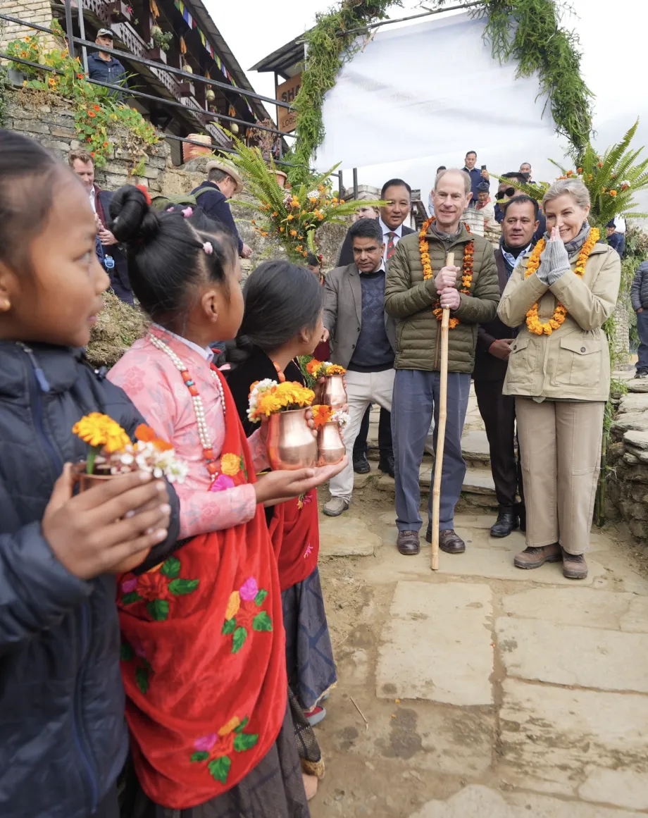 The Duke and Duchess of Edinburgh receive a traditional Welcome Ceremony