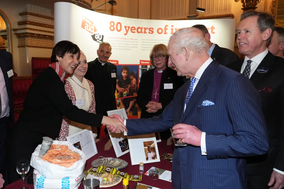 The King at a Humanitarian Reception at Buckingham Palace