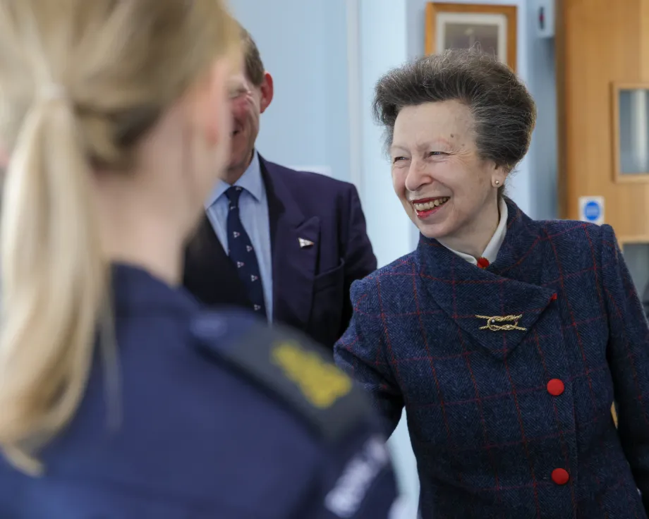 The Princess Royal meeting members of the RNSA
