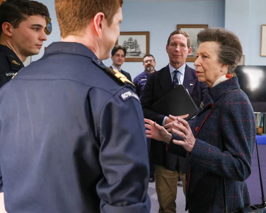 Princess Royal in discussion with members of RNSA