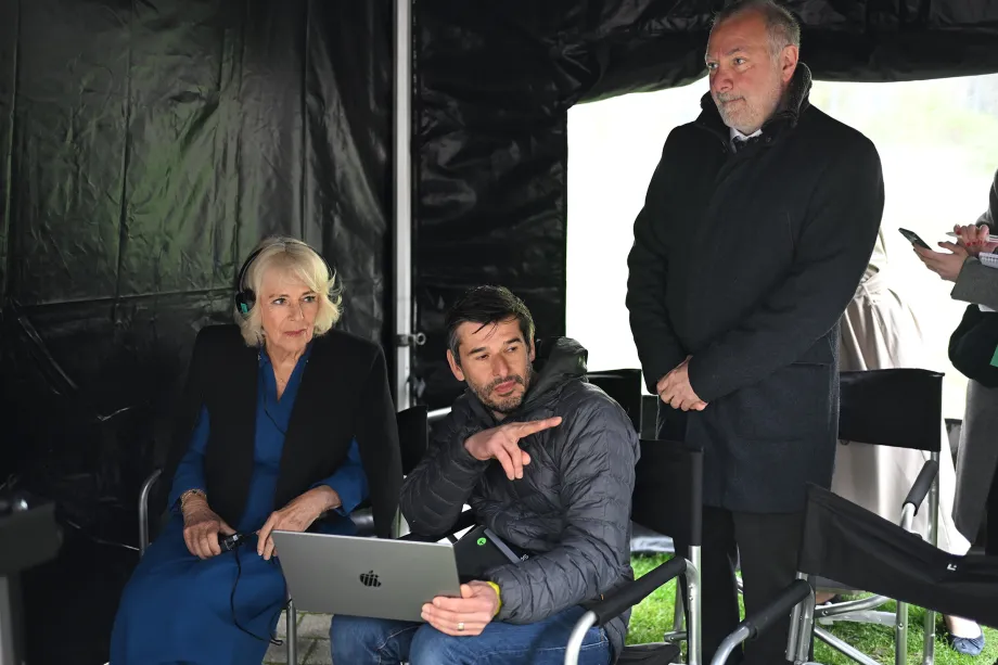 The Queen visits the set of Trigger Point