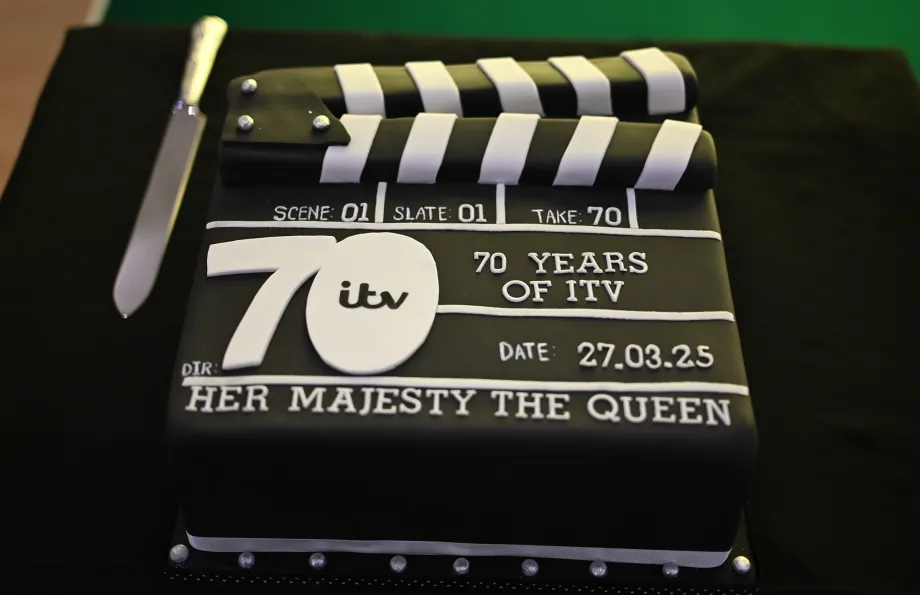 A cake to celebrate ITV's 70th anniversary
