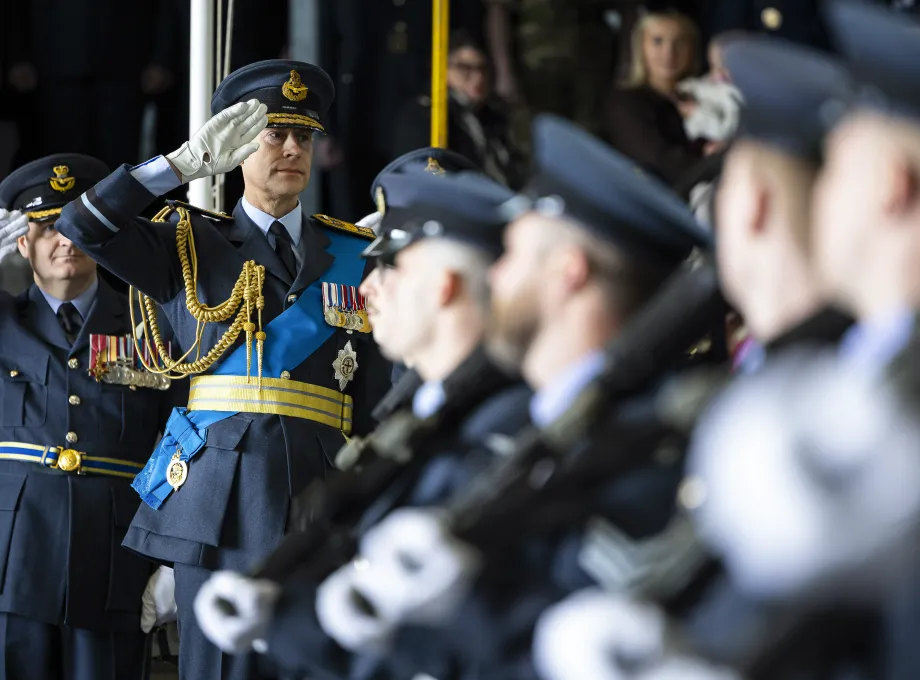 The Duke of Edinburgh at Squadron Standard ceremony