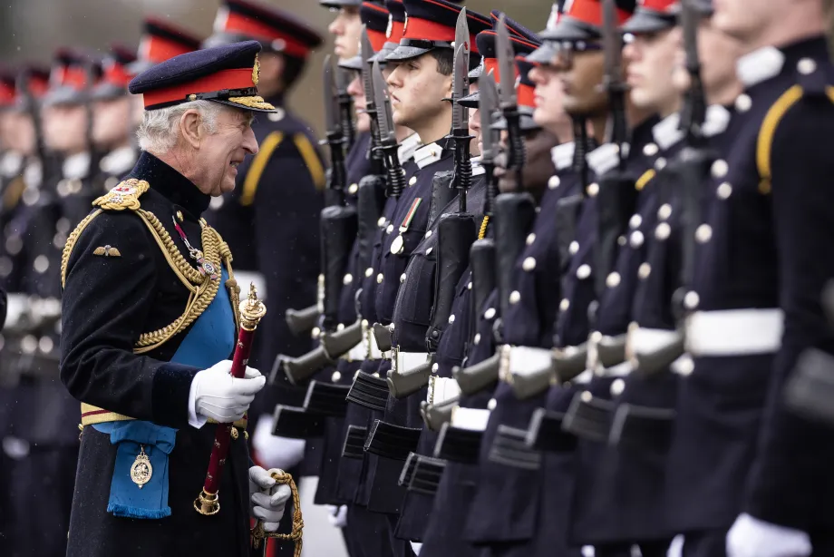 The King attends the Sovereign's Parade in 2023