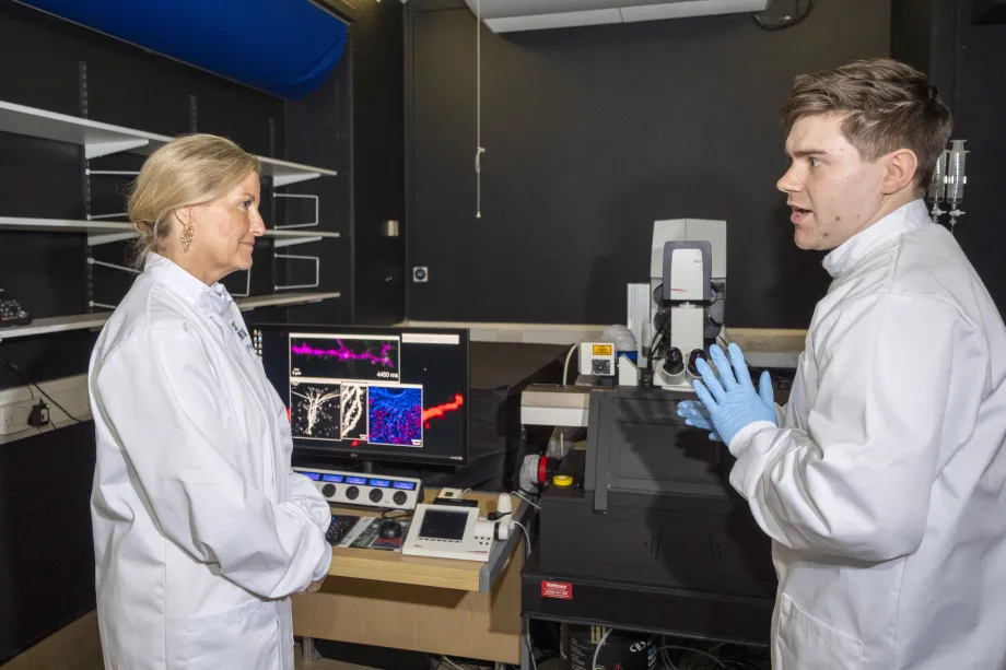 The Duchess of Edinburgh with Dr Callum Bonthron