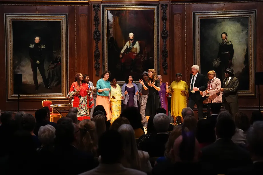 Sing for Freedom Choir performing for guests
