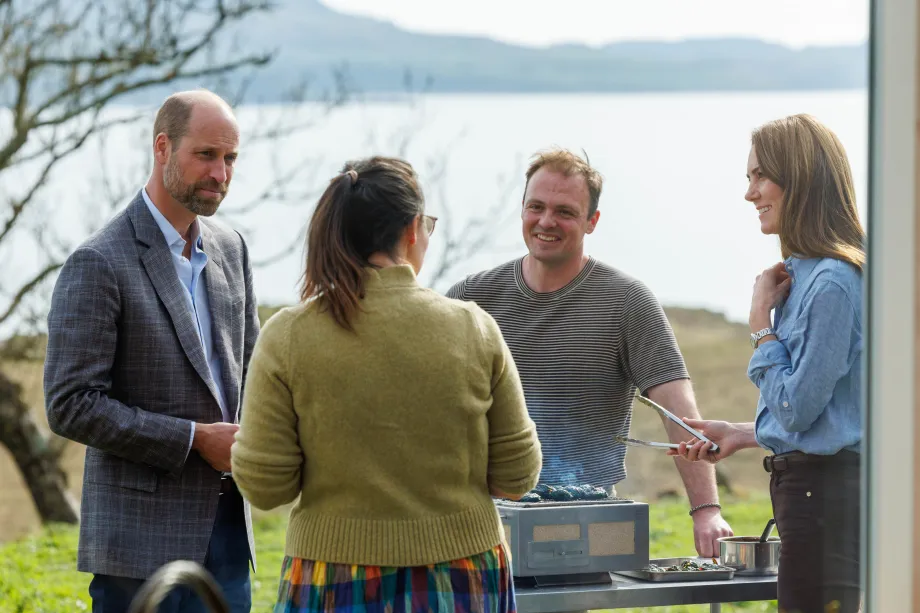 The Duke and Duchess of Rothesay visit a local croft