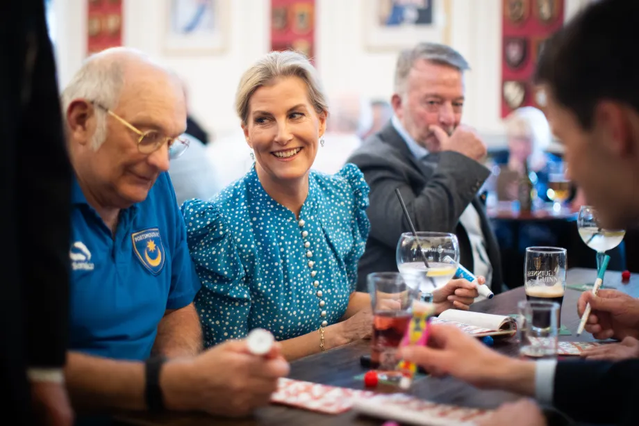 The Duchess of Edinburgh attends Bingo with the Chelsea Pensioners
