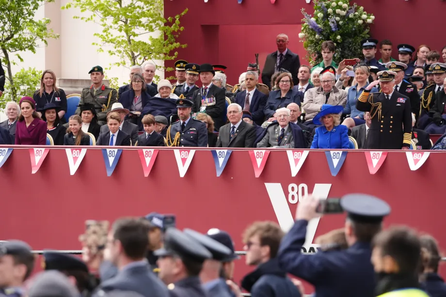The Royal Family watch the military parade