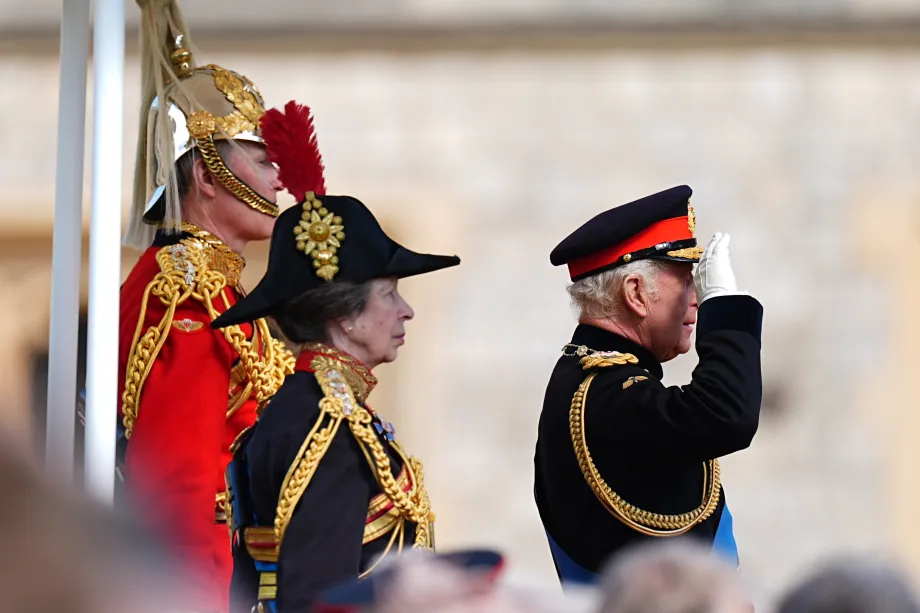 The King and The Princess Royal at Windsor Castle