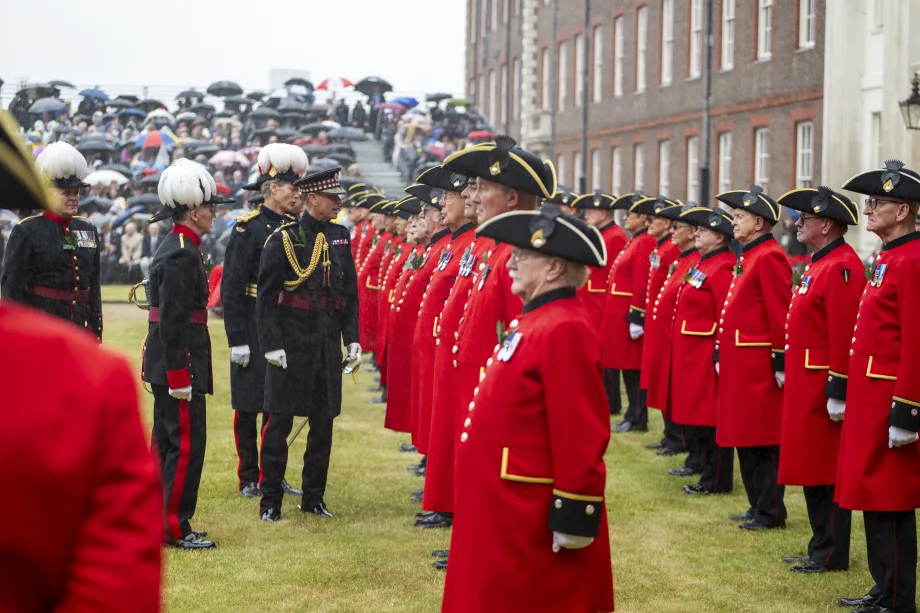 The Duke of Edinburgh meeting Chelsea Pensioners at Royal Hospital Chelsea