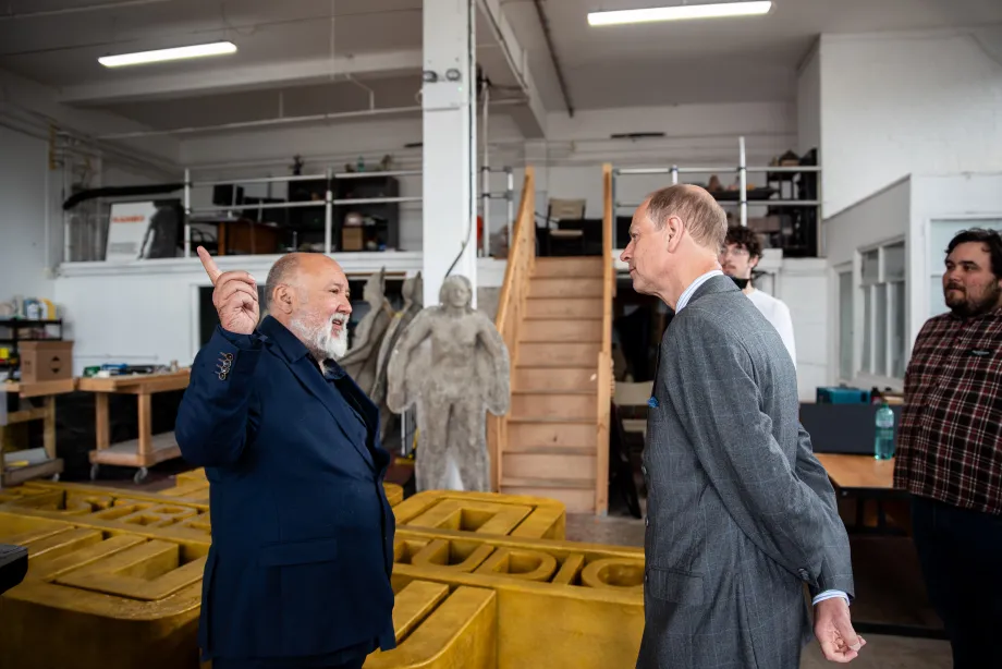 The Duke of Edinburgh visits Elstree Studios