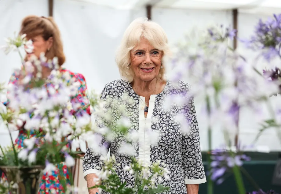 The Queen during a visit to Sandringham Flower Show