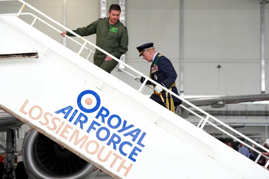 The King at RAF Lossiemouth