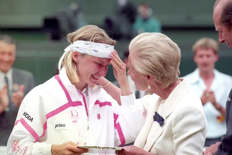 The Duchess of Kent with Jana Novotna