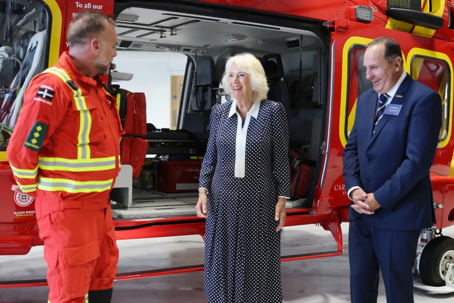 The Queen at the Cornwall Air Ambulance