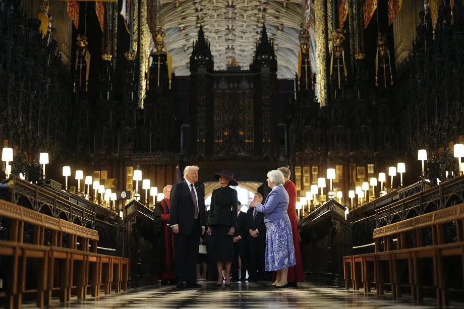 The President and First Lady in St George's Chapel