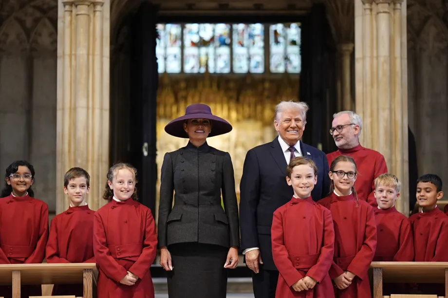The President and First Lady in St George's Chapel