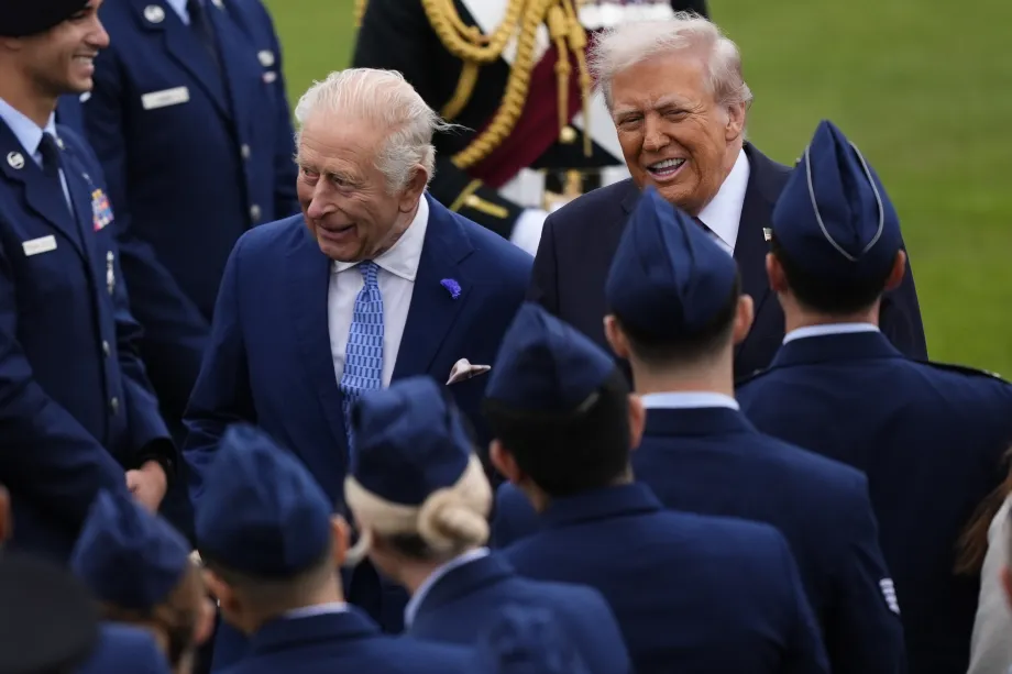 The King and President Trump at Beating the Retreat