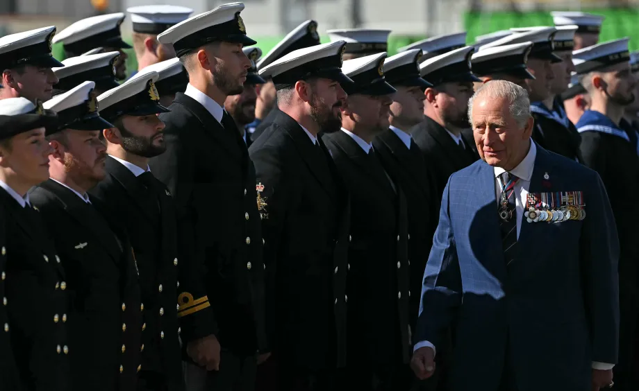 The King visits HMS Agamemnon