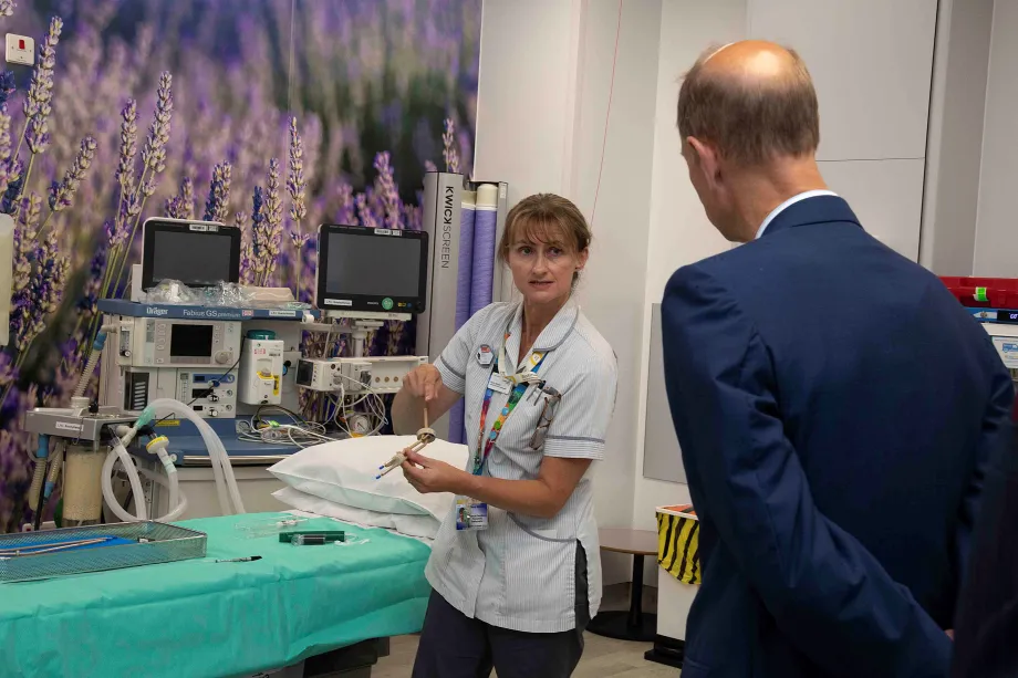 The Duke of Edinburgh meets staff at Leicester Royal Infirmary