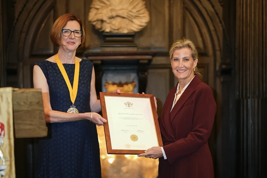 The Duchess of Edinburgh receives an Honorary Fellowship from The College of Optometrists