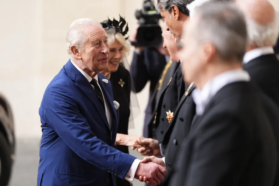 The King and Queen arrive at the Vatican City