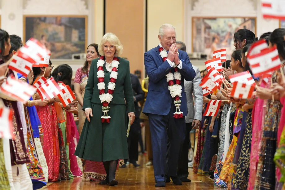 The King and Queen at Neasden Temple