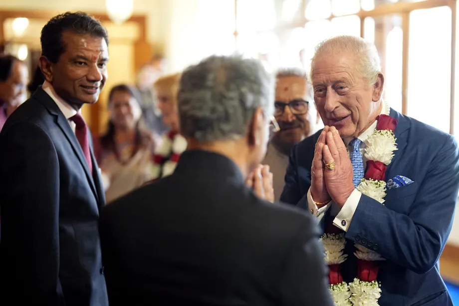 The King and Queen at Neasden Temple